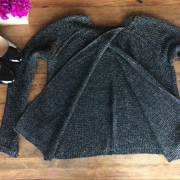 RACHEL Rachel Roy Black Sweater Open Back Glitter - Picture 7 of 7